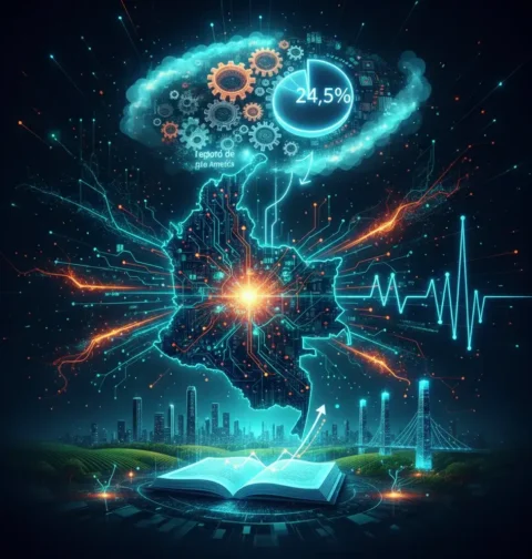 La difusión de la inteligencia artificial en Colombia en . Colombia lidera la adopción de IA en Latinoamérica con un 24,5% en el Q1 de . Analizamos el informe de Microsoft sobre productividad, y desafíos de infraestructura.